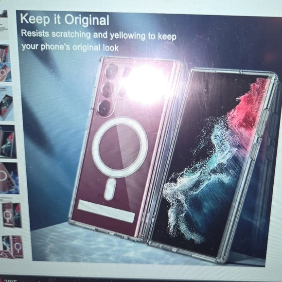 Clear Magnetic Phone CASE with kickstand for Samsung Galaxy S24 PLUS NEW - Picture 6 of 7